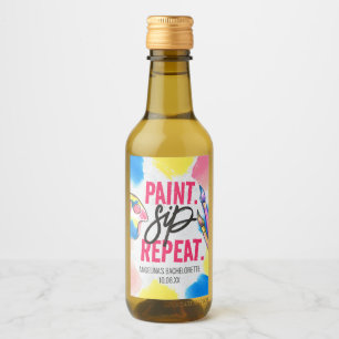Bachelorette Paint and Sip Wine Party Favour Wine Label
