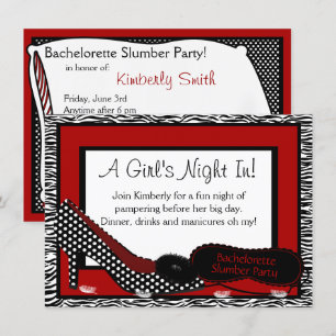 Bachelorette Pajama Party Invitation