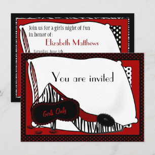Bachelorette Pajama Party Invitation