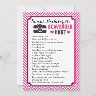 Bachelorette Part Scavenger Photo Hunt Game