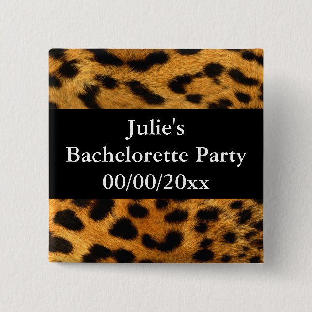 Bachelorette Party 2 Inch Square Button (Front)