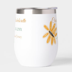 Bachelorette party add name date place sunflower