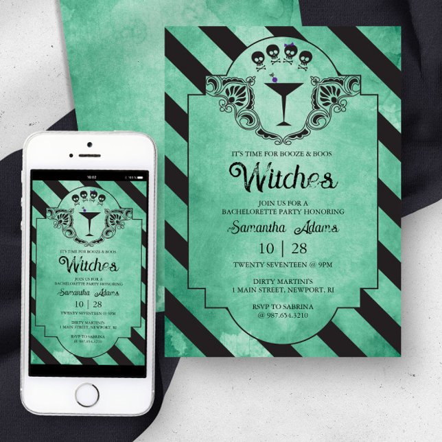 Bachelorette Party Adulte Halloween Invitations (Créateur téléchargé)