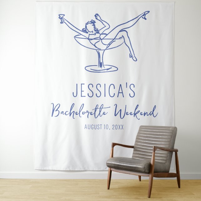 Bachelorette Party Backdrop Photo booth Tapestry (In Situ)