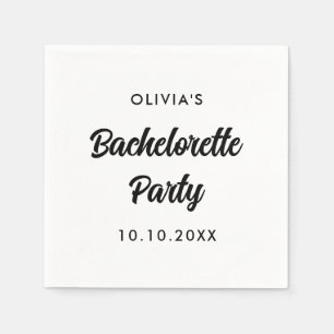 Bachelorette Party Bridal Shower Bride Squad Name Napkin
