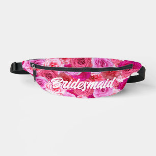 Bachelorette Party Bridal Shower Golf Pink Floral Fanny Pack