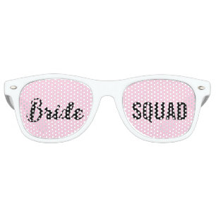 Bachelorette Party Bride Squad Bridal Cool Fun Retro Sunglasses