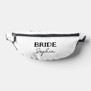 Bachelorette Party Brides Name Black & White Fanny Pack