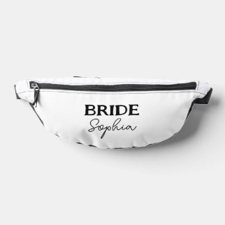 Bachelorette Party Brides Name Black & White Fanny Pack