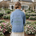 Bachelorette Party Bridesmaid Bridal Wedding Denim Jacket<br><div class="desc">This denim jacket is not just a piece of clothing; it's a personalized keepsake that adds a touch of edgy charm to your bridal party. Featuring customizable elements, you can personalize it with the bridesmaid's name or a special message, making it a unique and cherished part of your wedding celebration....</div>