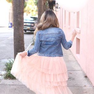  Bachelorette Party Bridesmaid Bridal Wedding Denim Jacket
