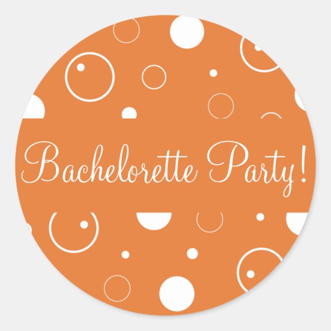 Bachelorette Party Bubbles Envelope Sticker Seal (Front)