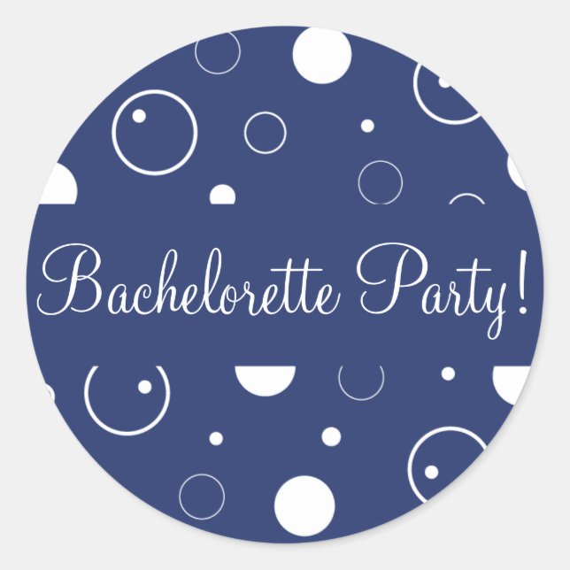 Bachelorette Party Bubbles Envelope Sticker Seal (Front)