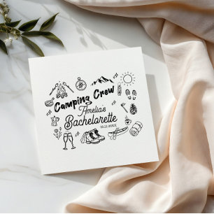 Bachelorette Party Camping Crew Camp Theme Napkins
