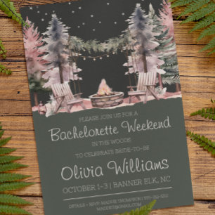 Bachelorette Party Camping Week-end Invitation