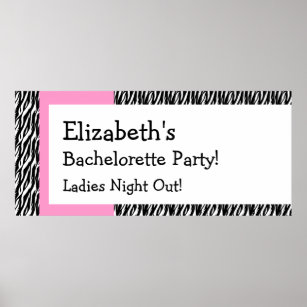 Bachelorette Party Celebration Banner V01 Poster