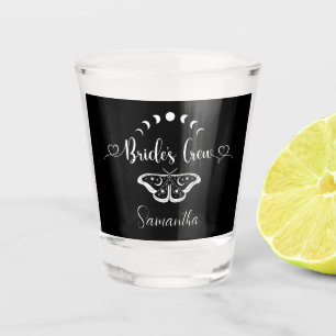 Bachelorette party celestial gothic personalized shot glass
