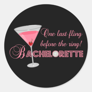 Bachelorette Party Classic Round Sticker