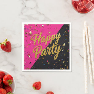 Bachelorette Party Confetti Invitation Last Fling Napkin
