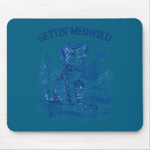 Bachelorette party cowboy cowgirl getting meowiedB Mouse Pad