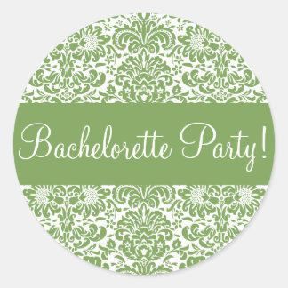Bachelorette Party Damask Envelope Seal