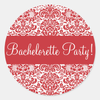 Bachelorette Party Damask Envelope Seal