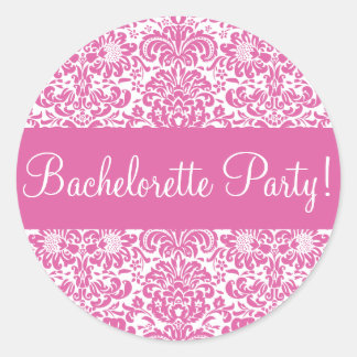 Bachelorette Party Damask Envelope Seal