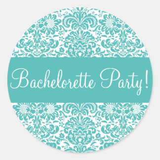 Bachelorette Party Damask Envelope Seal