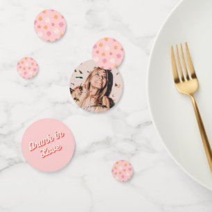 Bachelorette Party Decor Drunk in Love Bride Photo Confetti