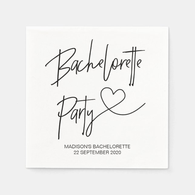 Bachelorette Party Decor Napkin Sets (Front)