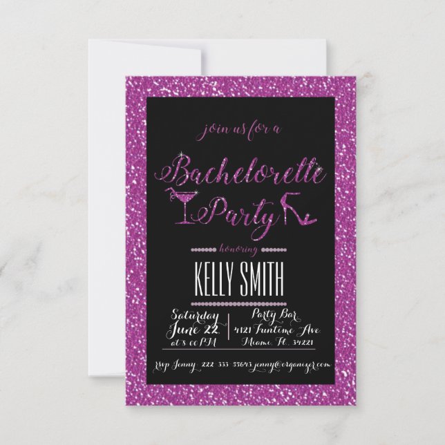 Bachelorette party design invitation (Front)
