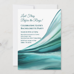 Bachelorette Party-Emerald Green- Invitation