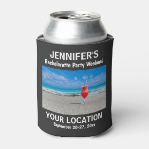 Bachelorette Party Favour Tropical Beach Trip Can Can Cooler