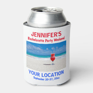Bachelorette Party Favour Tropical Beach Trip Can Cooler
