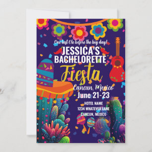 Bachelorette Party Fiesta Custom Invitation