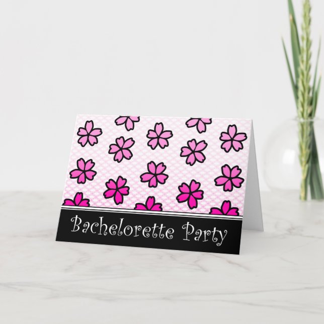 bachelorette party floral invitations (Front)