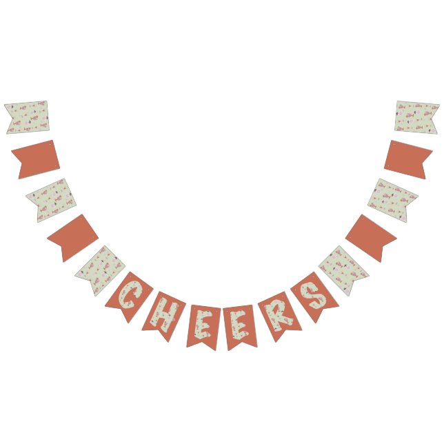 Bachelorette Party Fun Mixed Drink Pattern  Bunting Flags (All)