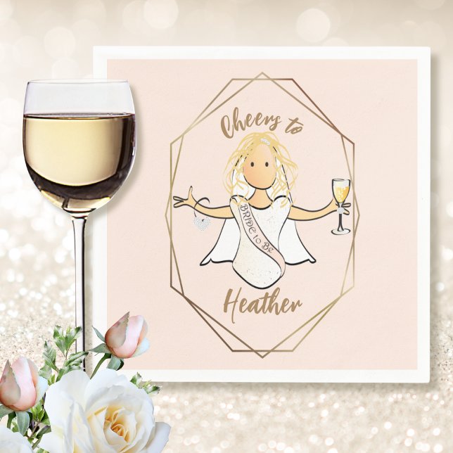 Bachelorette Party Funny Female Cartoon Fun Paper Napkin (Creator Uploaded)