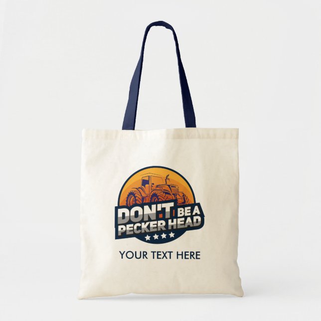 Bachelorette Party Gag Pecker Head Chicken Tote Bag (Front)