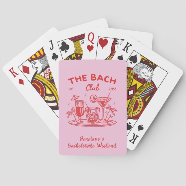 Bachelorette Party Game Custom Playing Cards (Back)