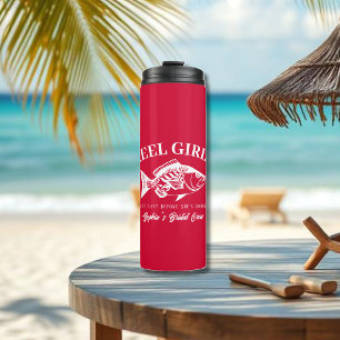 Bachelorette Party Gifts-Reel Girls Cherry Red Thermal Tumbler