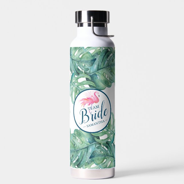 Bachelorette Party Gifts Tropical Theme Water Bottle (Left)