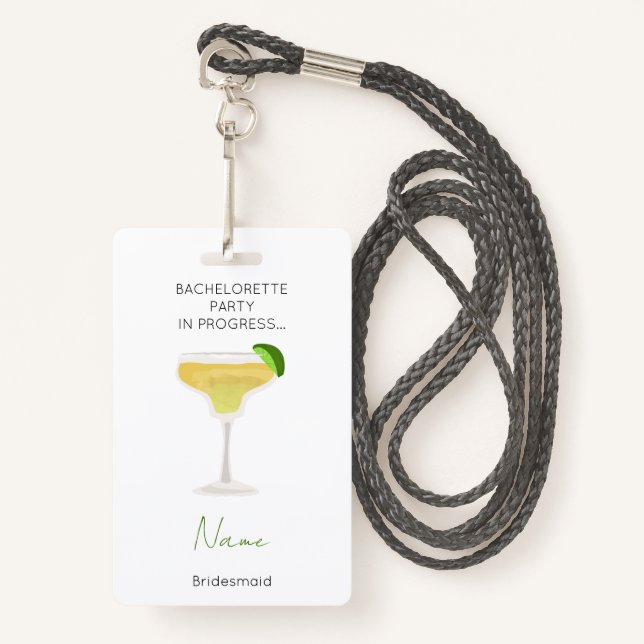 Bachelorette Party Girls Weekend Bridesmaid Badge (Front with Lanyard)