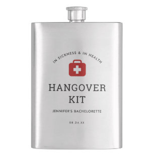 Bachelorette Party Hangover Kit Hip Flask