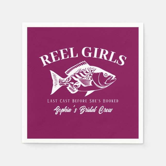 Bachelorette Party Hawaiian Fisherman Style Napkin (Front)
