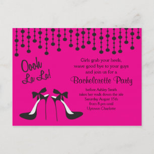 bachelorette party ideas Party / Girls Night Out/ Invitation Postcard