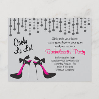 bachelorette party ideas Party / Girls Night Out/ Invitation Postcard