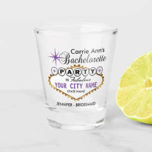 Bachelorette Party In Las Vegas Style - Purple  Shot Glass