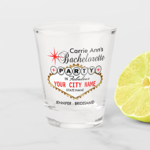 Bachelorette Party In Las Vegas Style - Red Shot Glass