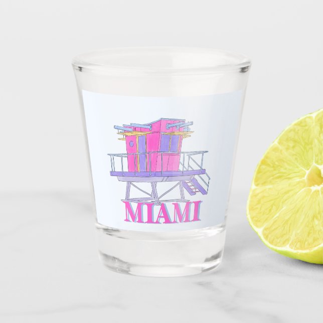 bachelorette party in Miami Beach Shot Glass (Front)